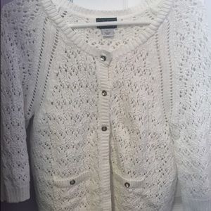 White cardigan